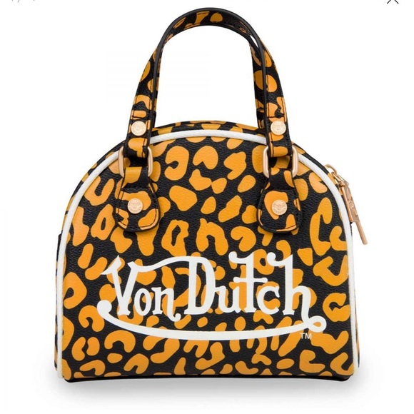 Von Dutch | Cheetah Bowling Bag w/ Matching Crossbody Strap - Picture 1 of 14